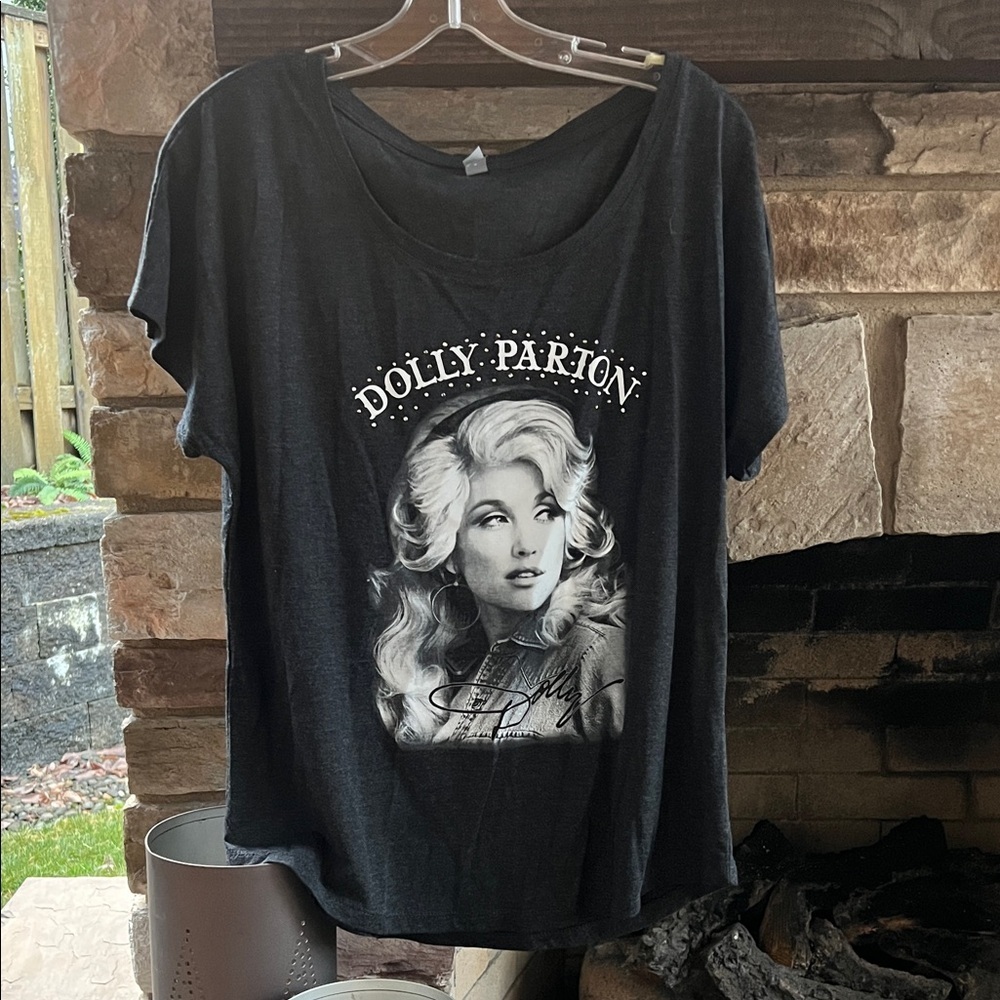 Dolly Parton Graphic Women's Black T-Shirt Large